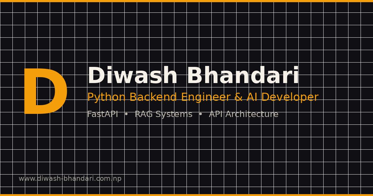 Diwash Bhandari | Python Backend Engineer & AI Developer